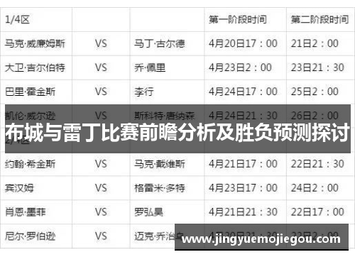 布城与雷丁比赛前瞻分析及胜负预测探讨